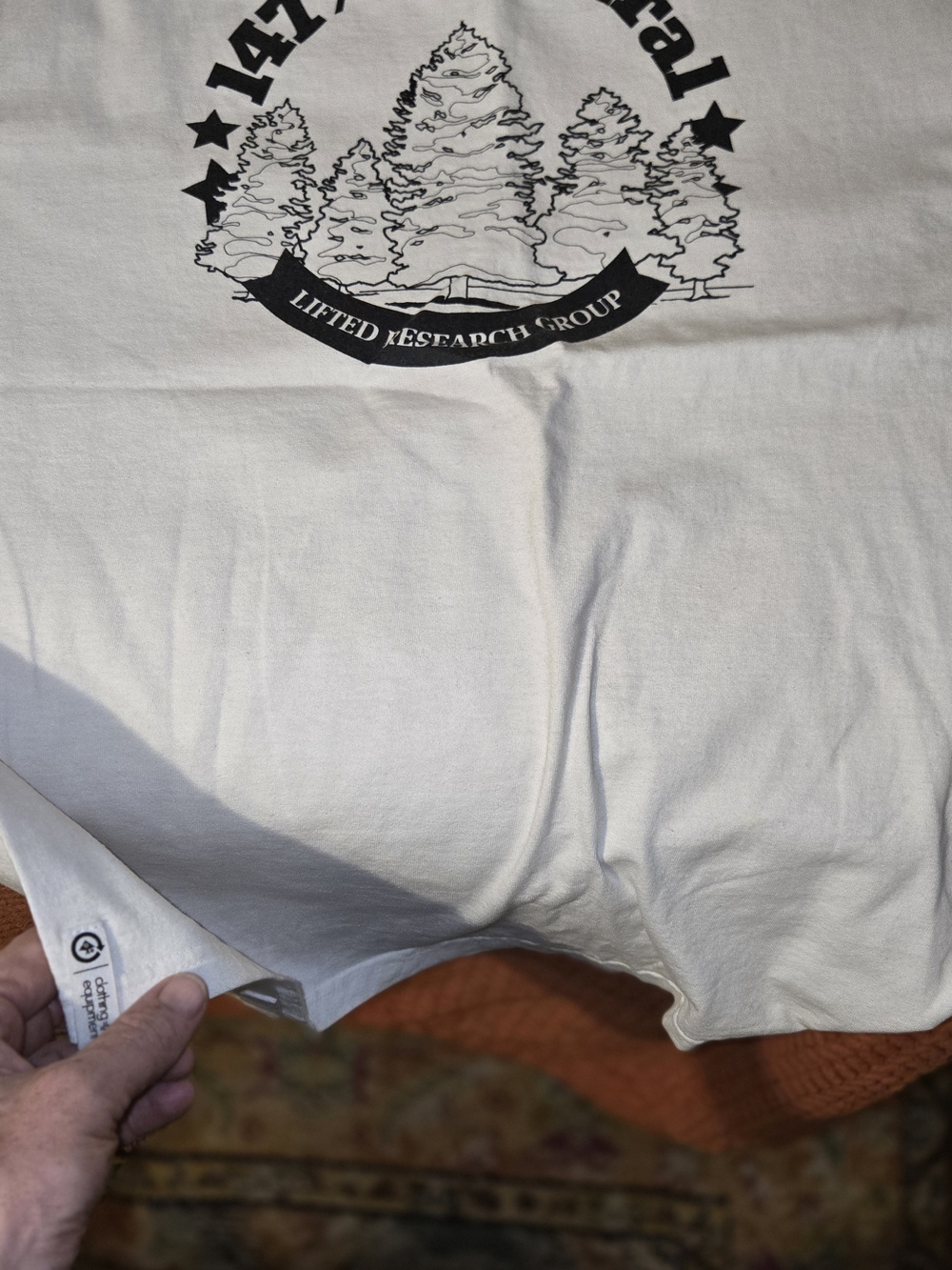 Lrg White Short-Sleeve Tee with Black Nature Graphic